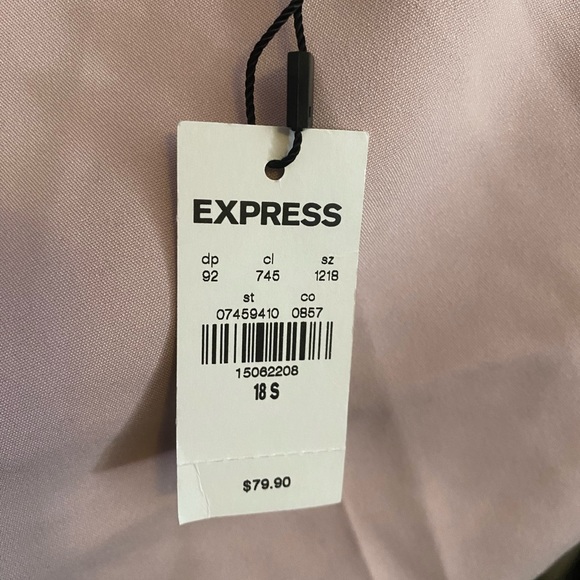 Women’s Express pink Columnist stretch ankle pants 18 short NWT - Picture 4 of 4